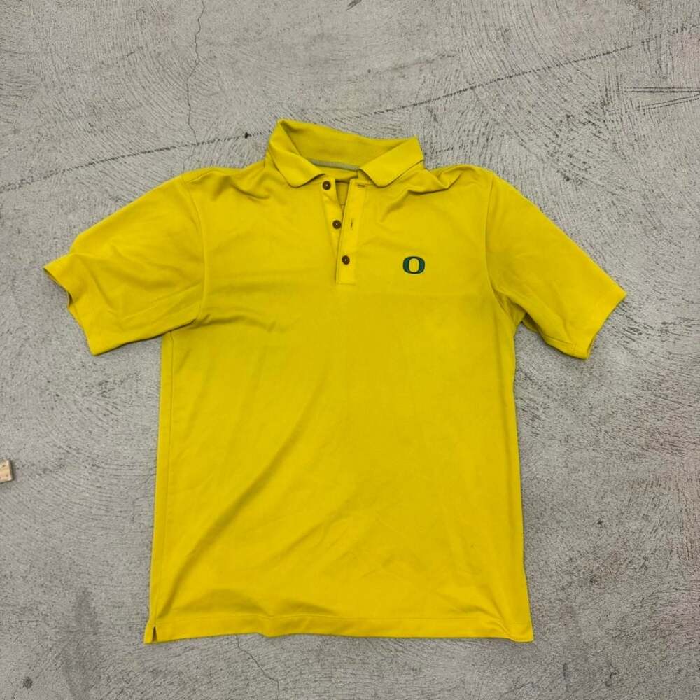 Nike University of Oregon Ducks Dri Fit Yellow Polo Shirt